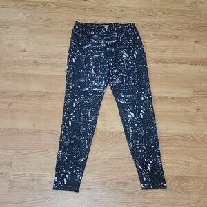 Reebok Black Grey White Leggings Size M